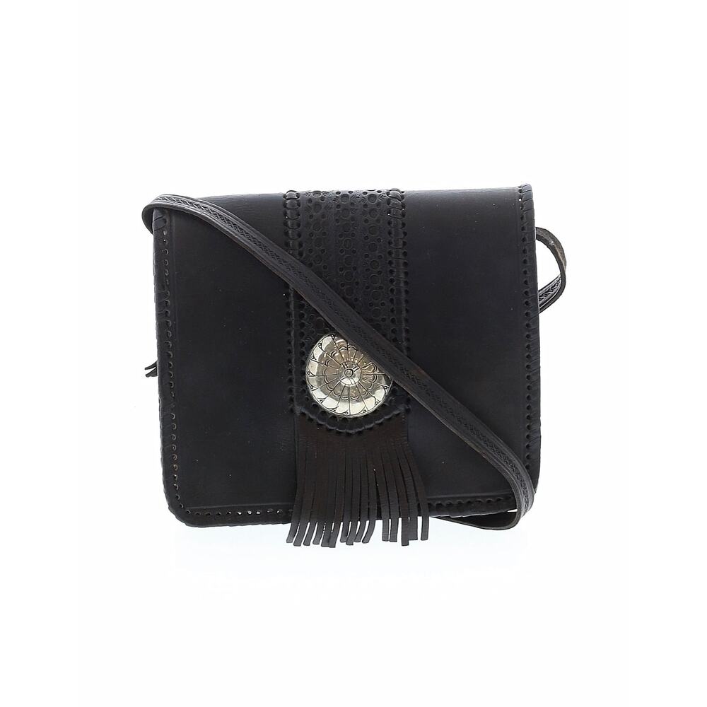 Vintage Moroccan Black leather crossbody bag